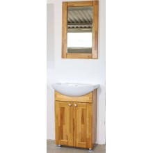 Set mobilier baie din lemn masiv, 52,5 x 30 x 165 cm